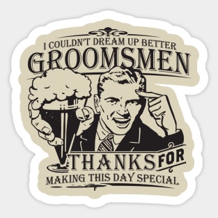 Thank You Groomsman Sticker